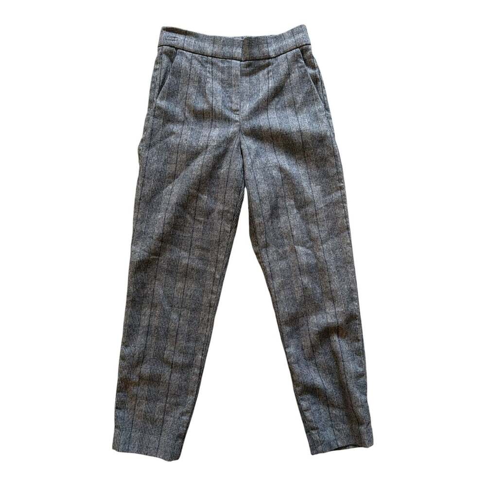 Babaton Wool Cashmere Blend Plaid Tailored Pants Trousers 00